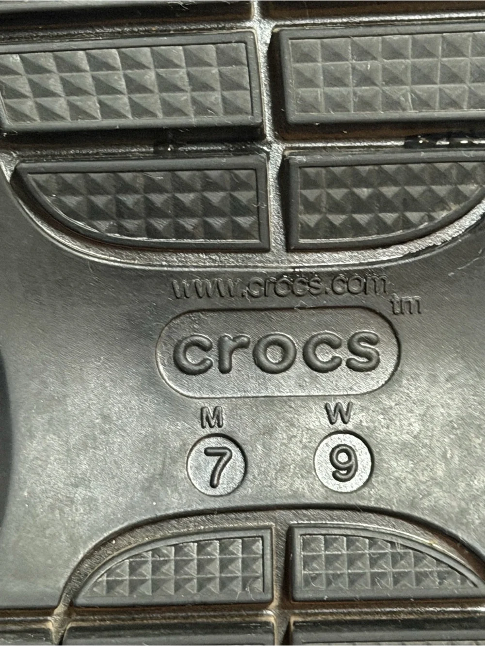 Crocs M7 W9 Black Platform Sandals Iconic Crocs Comfort Chunky Slides